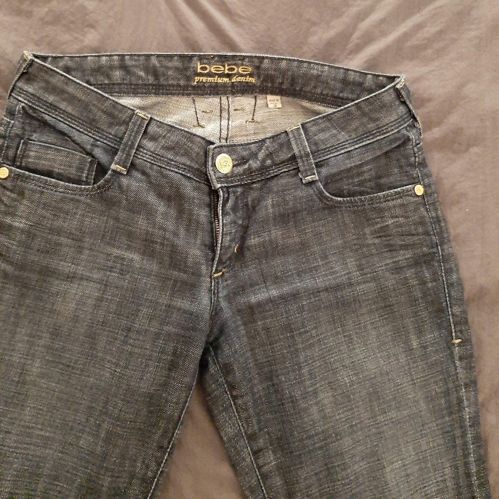 Bebe Women's Dark Gray Skinny Jeans